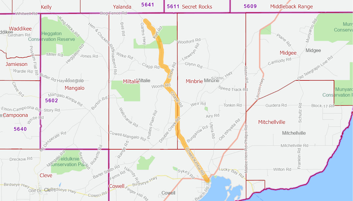 Cowell Kimba Road (Rural Road) 11636821SARTR Infrastructure