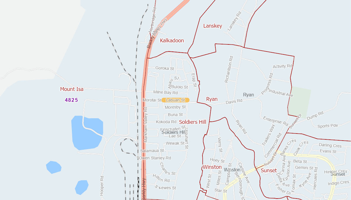 Labuan Street, Soldiers Hill, Mount Isa , QLD ( Rural Roads) 117112