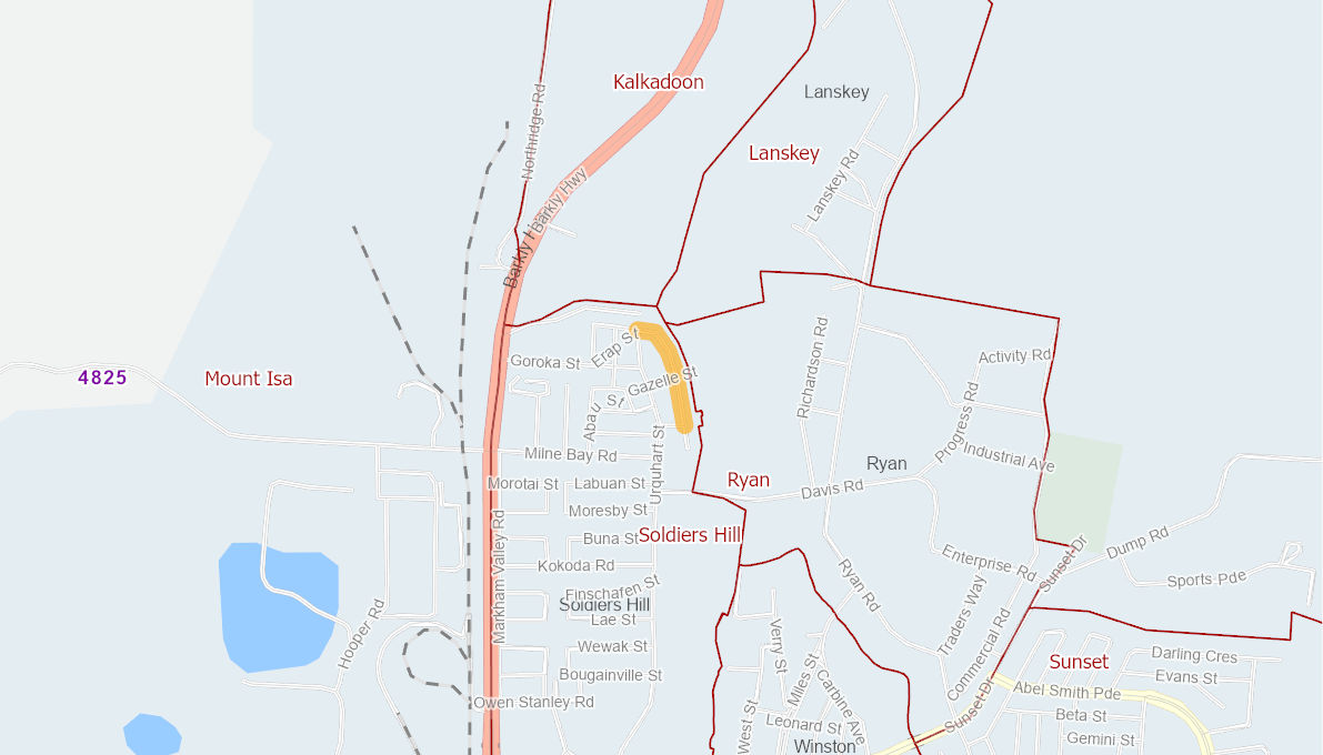 Erap Street, Soldiers Hill, Mount Isa, QLD ( Rural Roads) 117113