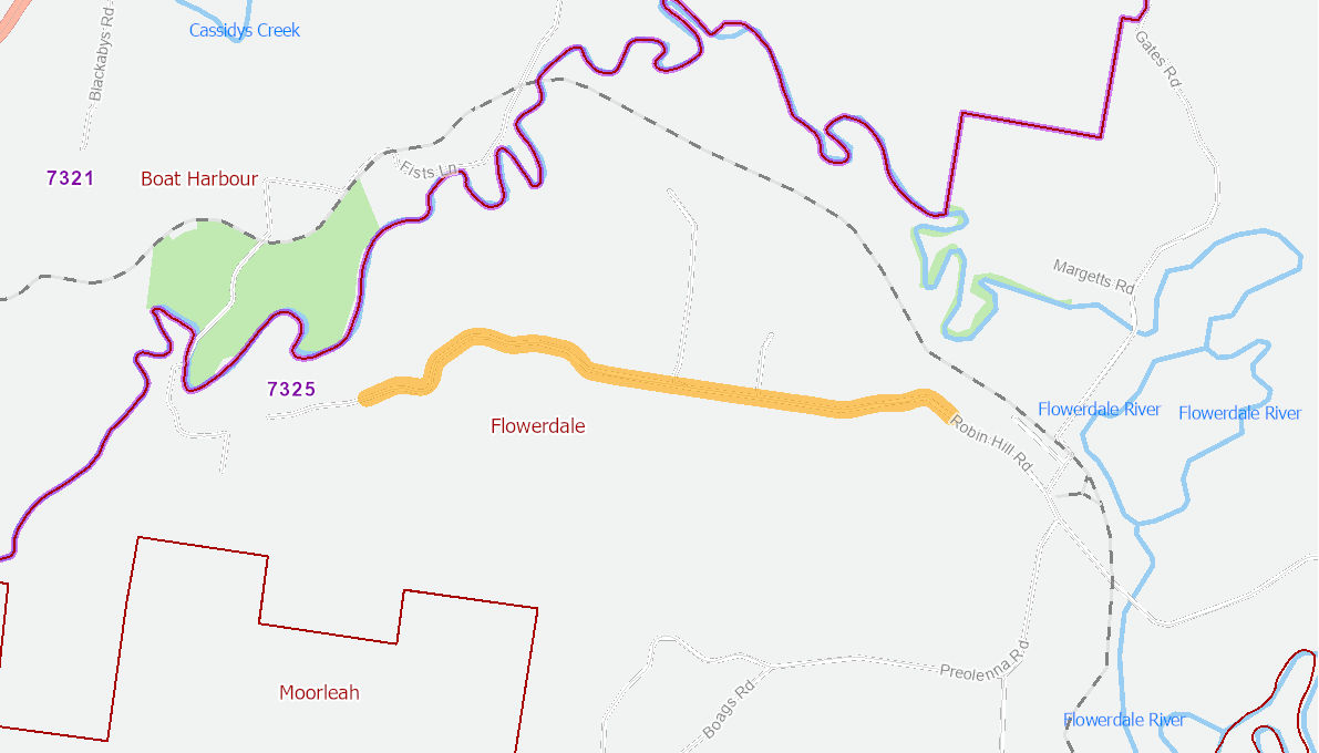 Robin Hill Road (rural road) 11894522TASRTR Infrastructure