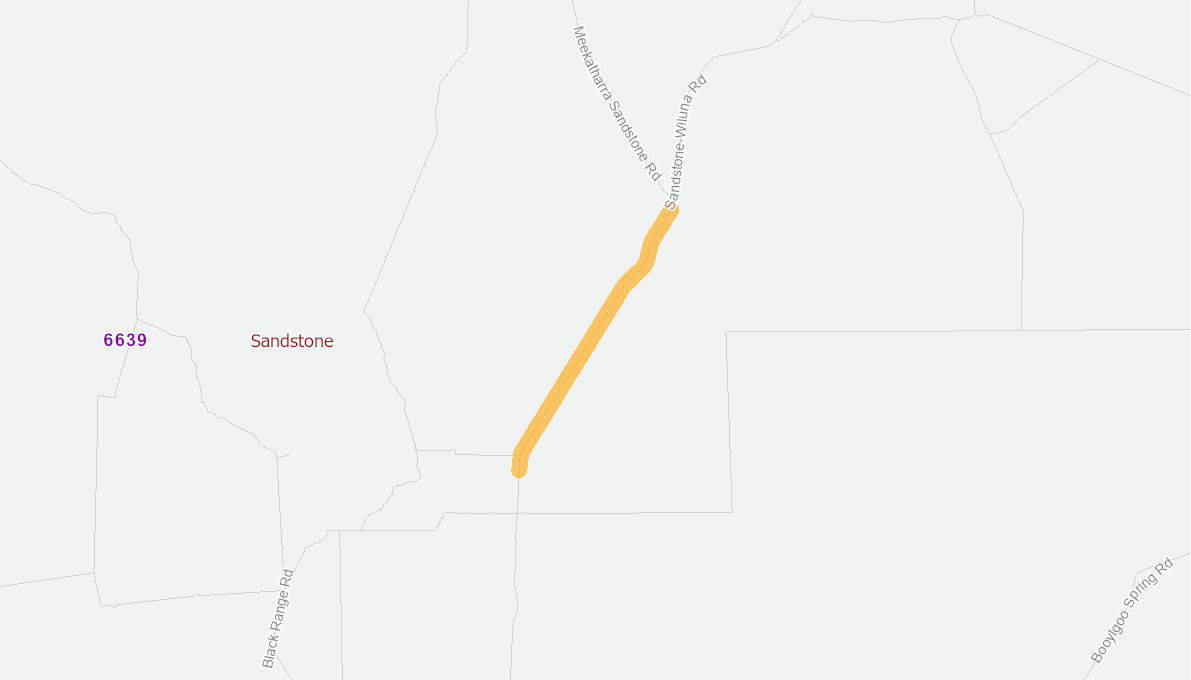 Sandstone Wiluna Road (rural road) 12038522WARTR Infrastructure