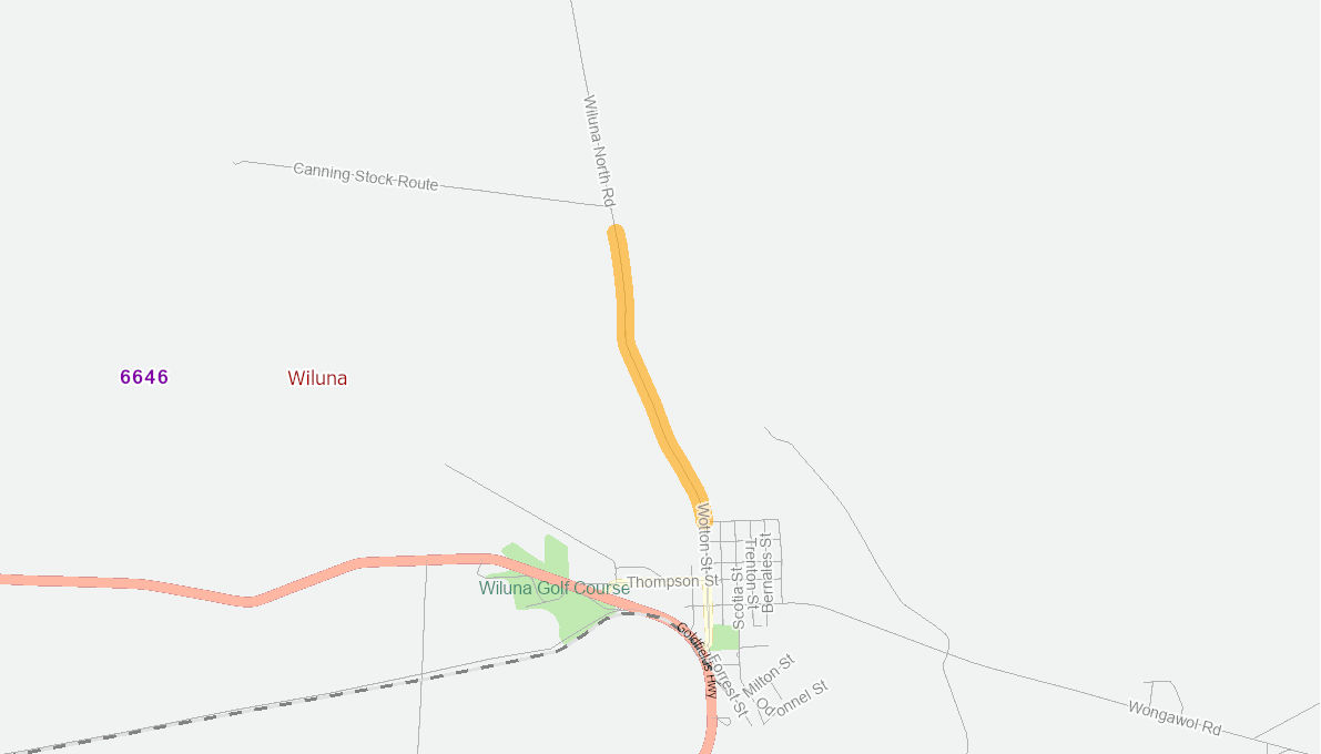 Wiluna North Road (rural road) 12085922WARTR Infrastructure