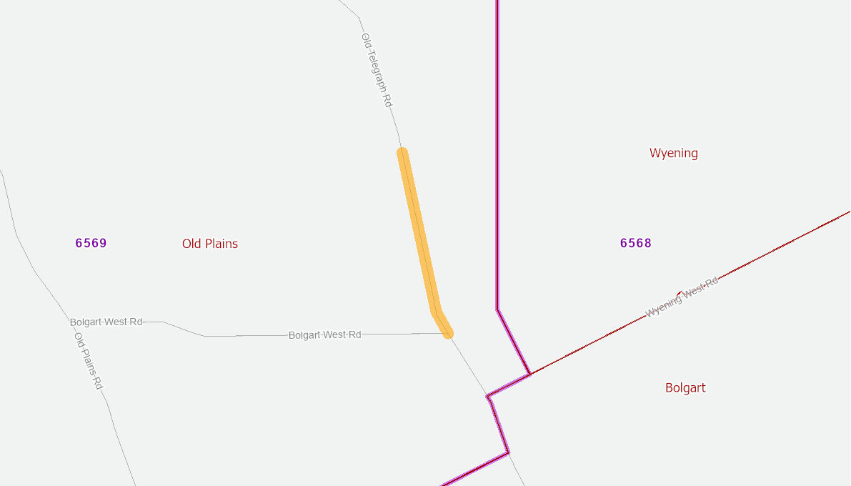 Old Telegraph Road (rural road) 12094222WARTR Infrastructure