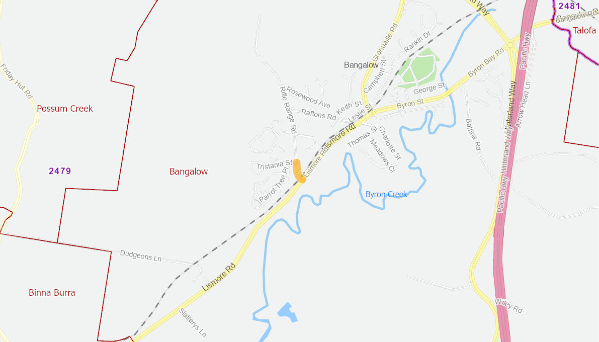 Lismore Road, Bangalow 12106022NSWRTR Infrastructure Investment Program