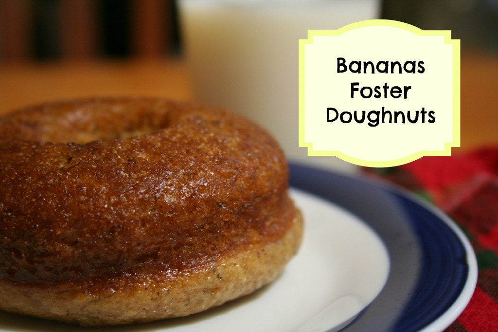 National Doughnut Day Baked Bananas Foster Doughnuts spatialdrift