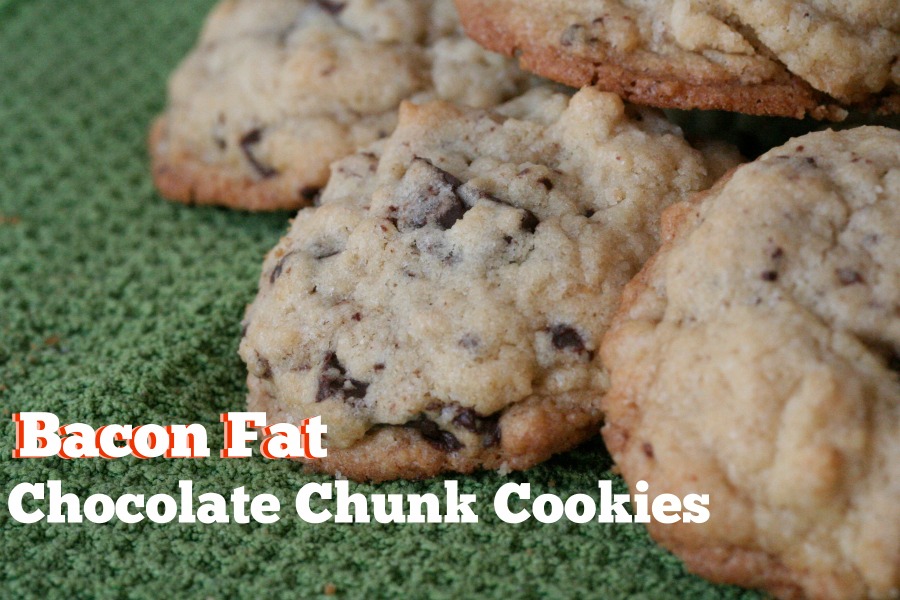 Bacon Week 2015 Bacon Fat Chocolate Chunk Cookies spatialdrift