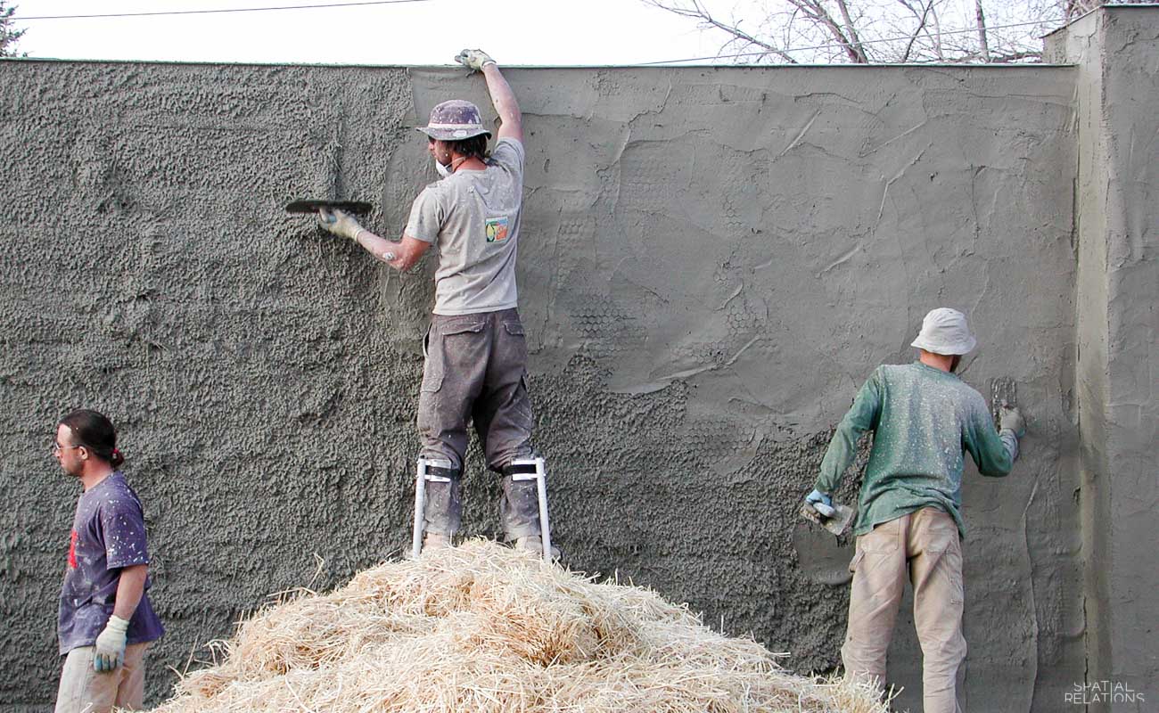 Spatial Relations Straw Bale Soundbarrier + Privacy Wall