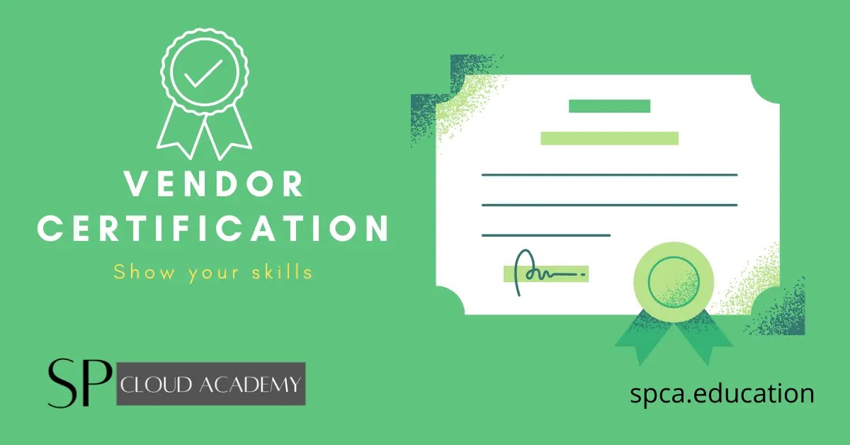 Vendor Certifications SP Cloud Academy
