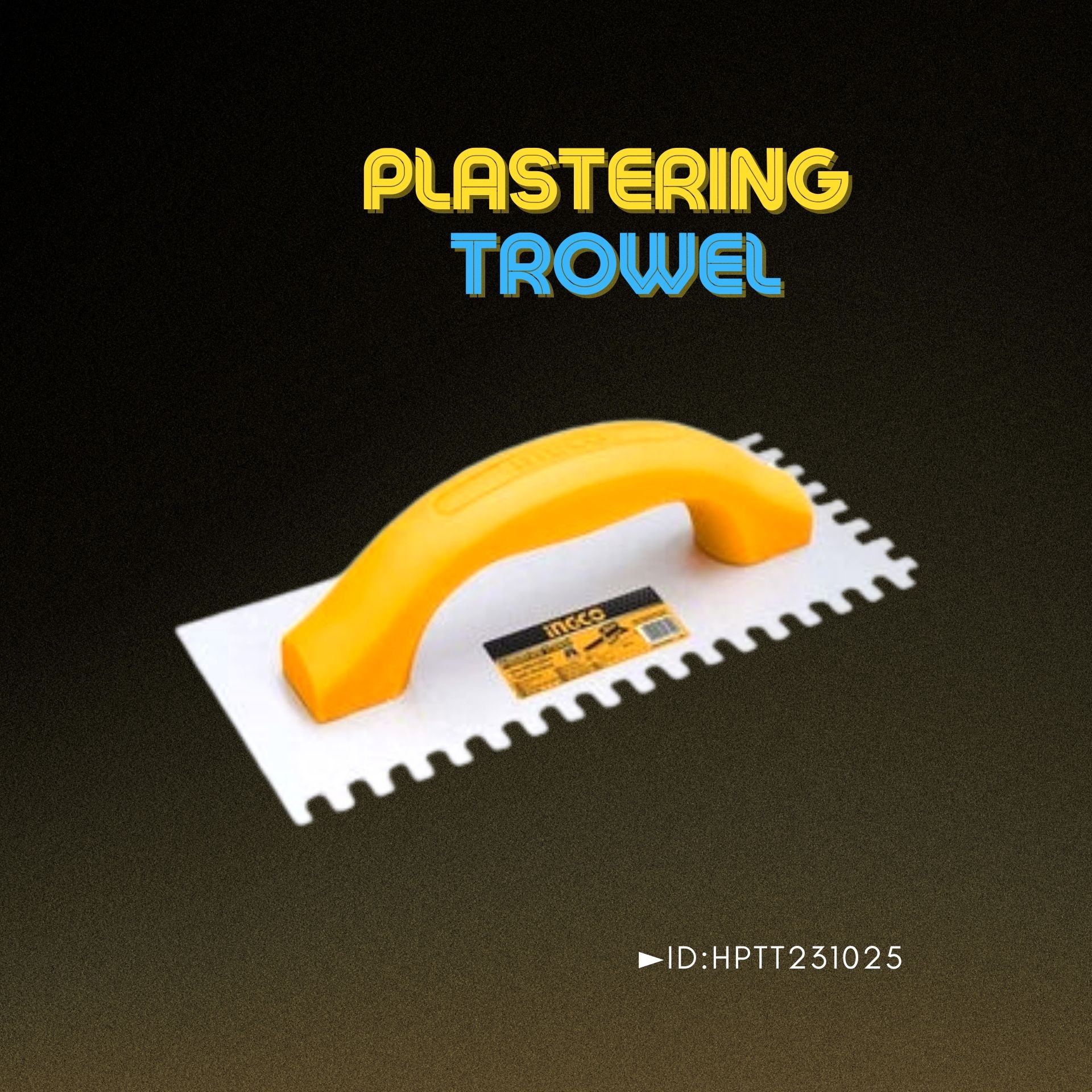 INGCO PLASTERING TROWEL WITH TEETH SPCL GLOBAL