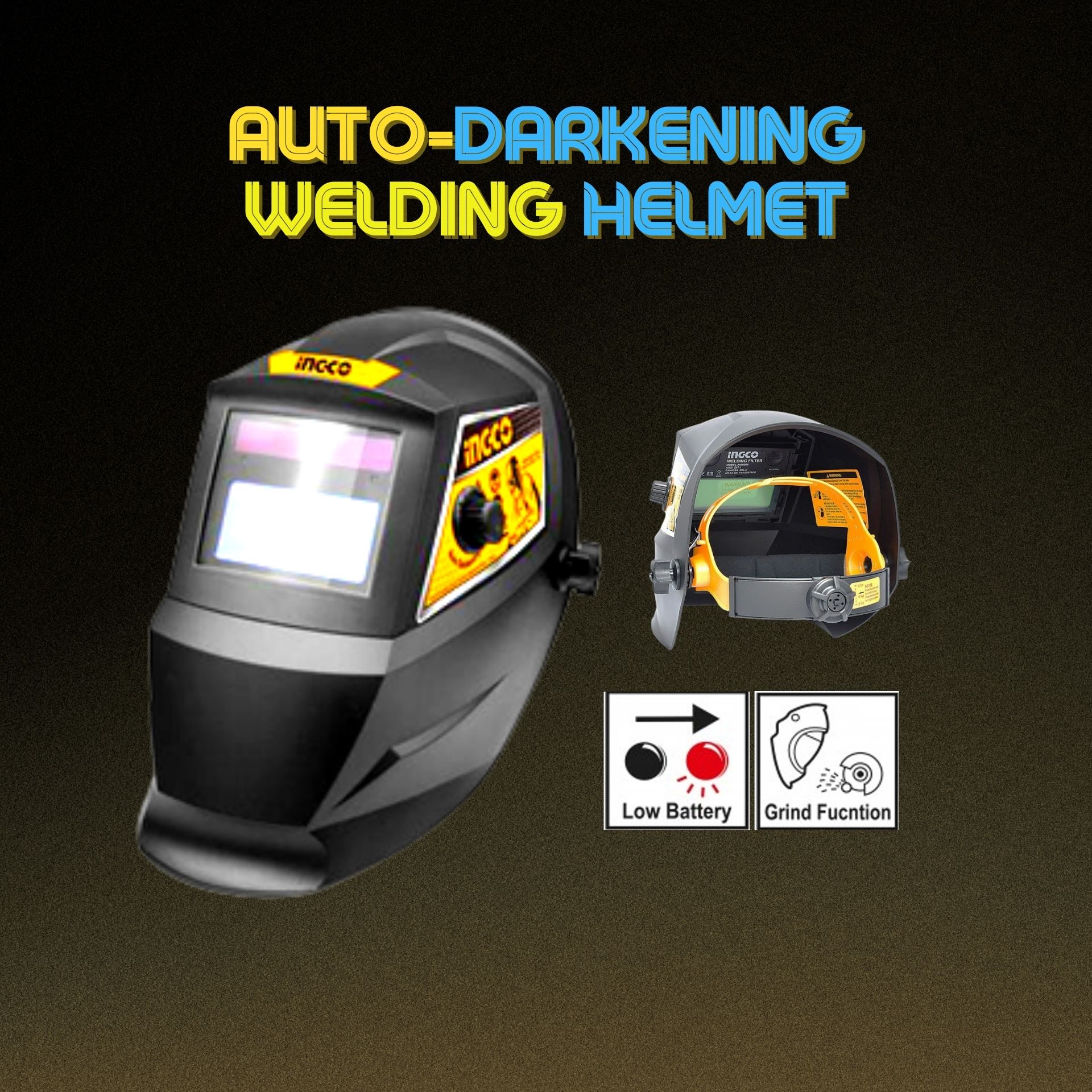 INGCO VARIABLE SHADE AUTODARKENING WELDING HELMET SPCL GLOBAL