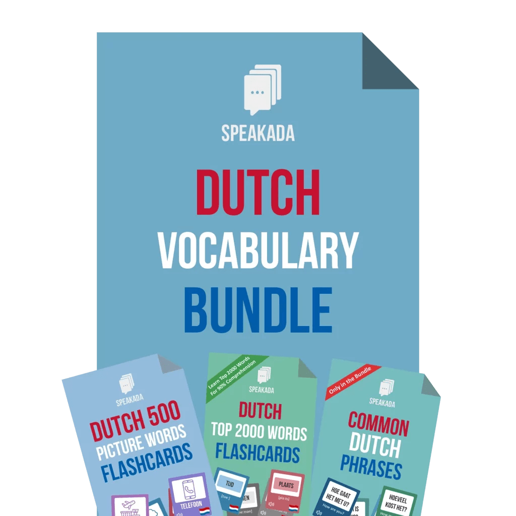 Anki Dutch Vocabulary Flashcards Bundle to Learn Dutch Now SPEAKADA