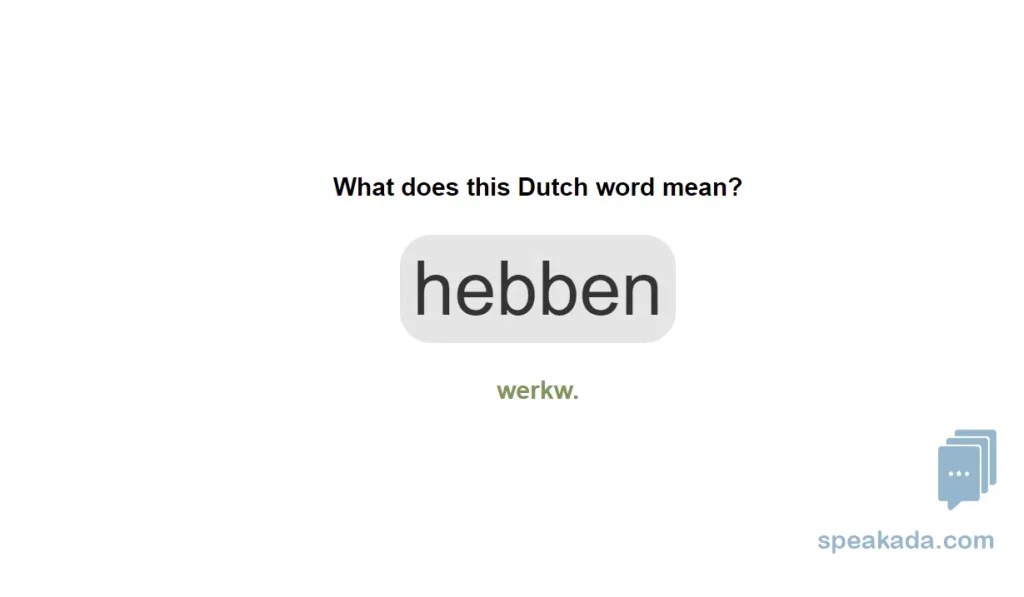 2000 Most Common Dutch Words Anki Flashcards SPEAKADA