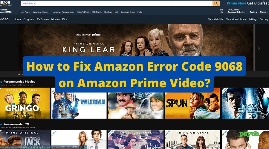 How to Fix Amazon Error Code 9068 on Amazon Prime Video?