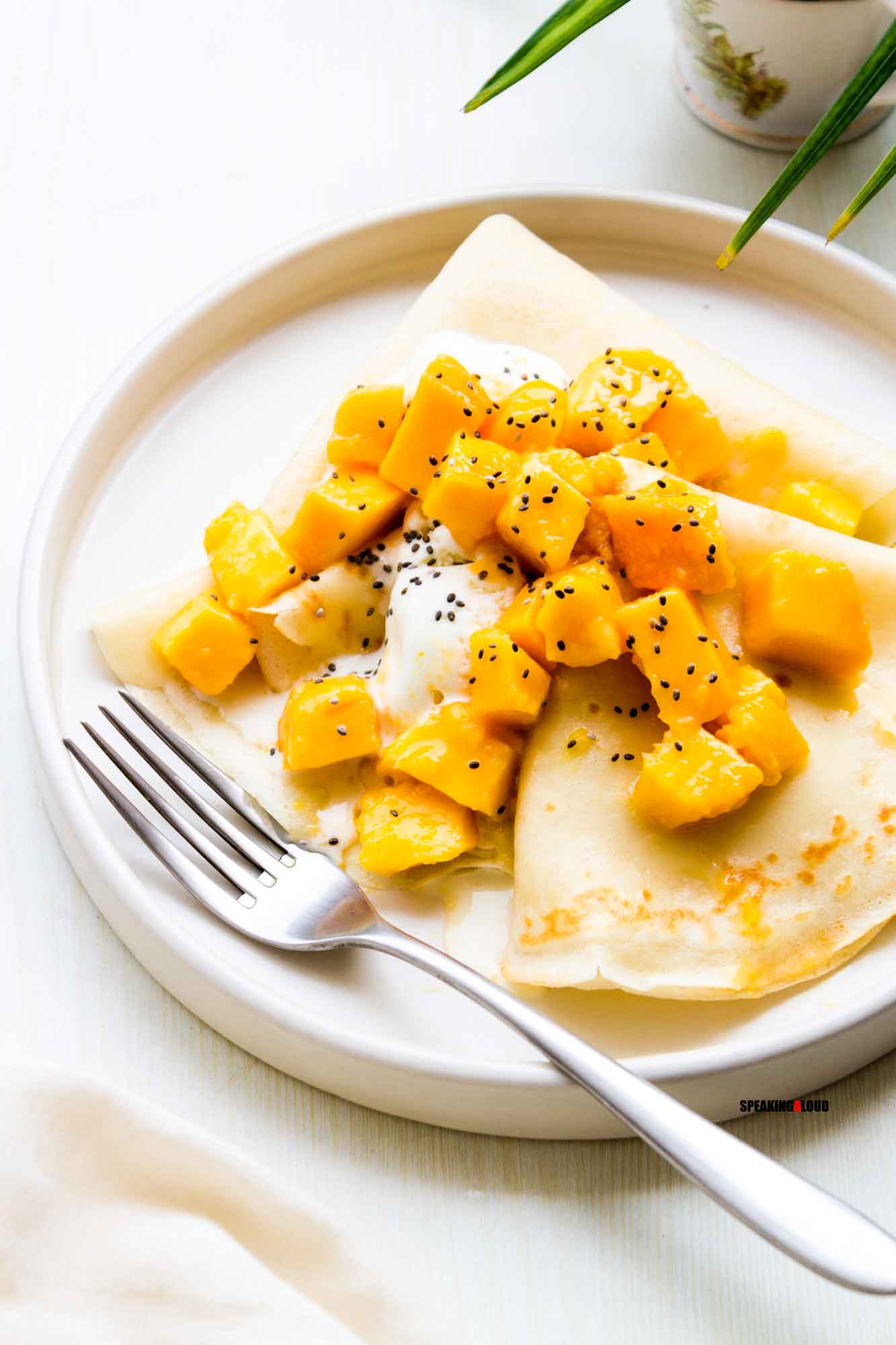 Breakfast Crepes with Mango & IceCream Easy Breakfast Ideas