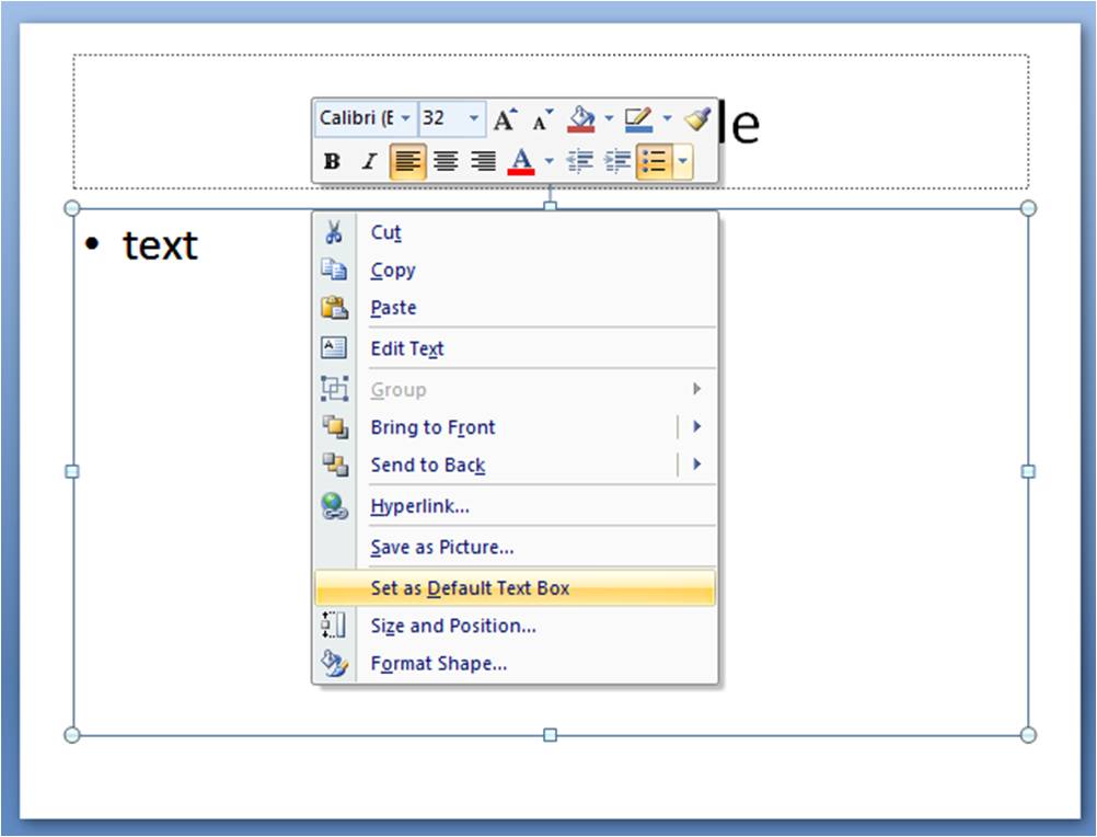 Changing PPT Defaults to Not Resize Text Speaking PowerPoint