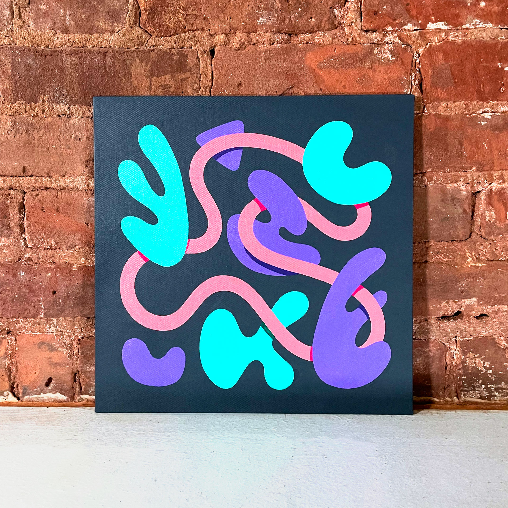 throwback mini shadow mounted painting speak soft studio