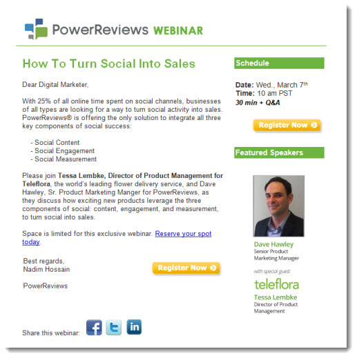 Webinar Invitations Sell the Event, Not the Product The Point