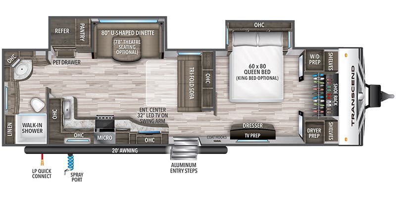 2020 Grand Design Transcend Specs & Floorplans