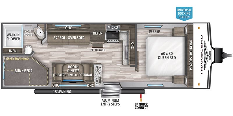 Full Specs for 2020 Grand Design Transcend Xplor 247BH RVs