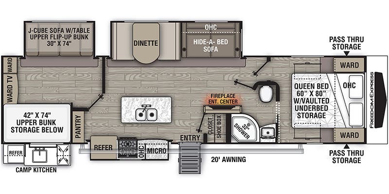 Full Specs for 2021 Coachmen Freedom Express Liberty Edition 320BHDSLE RVs