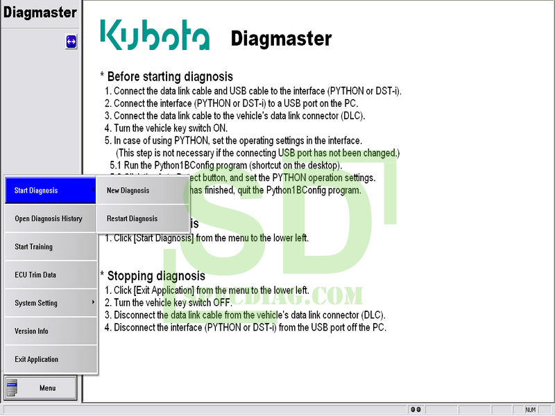 KUBOTA Diagmaster 2025 | Python genuine | Truck Diagnostic Solutions