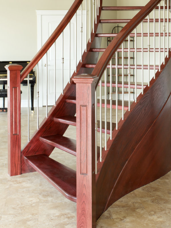 Oak Curved Flare Specialized Stair & Rail