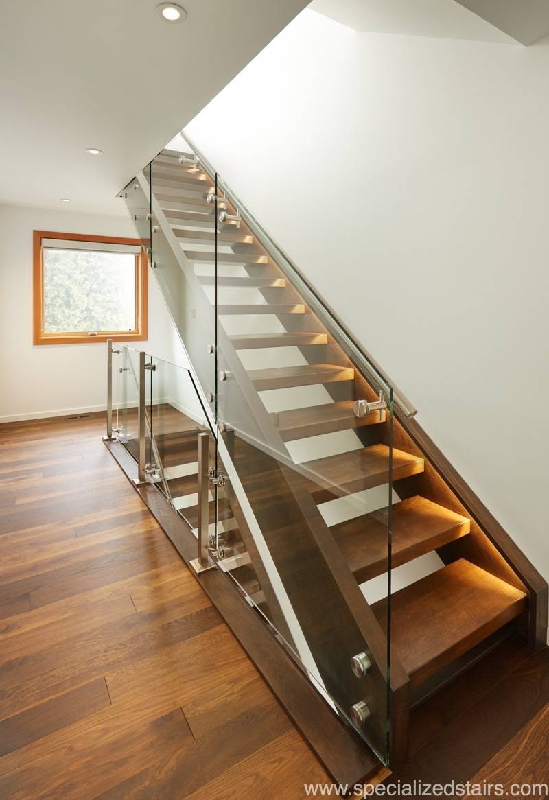 White Oak Open Rise With Glass Railing04 Specialized Stair & Railing