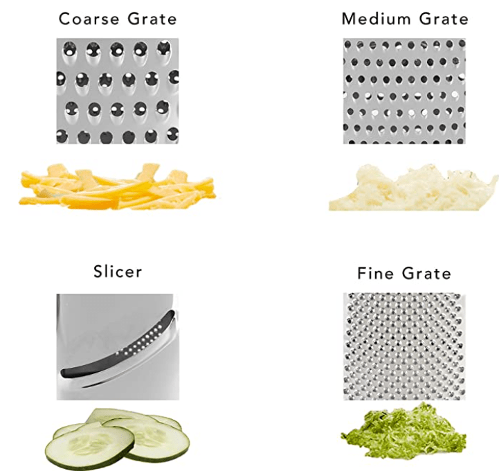 KitchenAid Gourmet 4Sided Stainless Steel Box Grater with Detachable