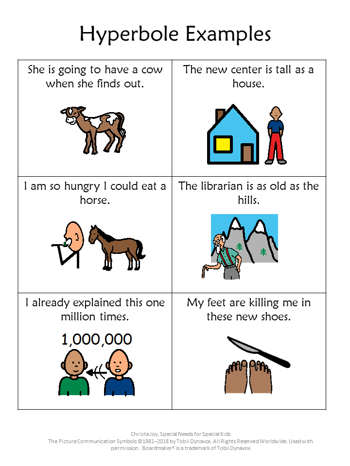 Teaching different types of figurative language in special education