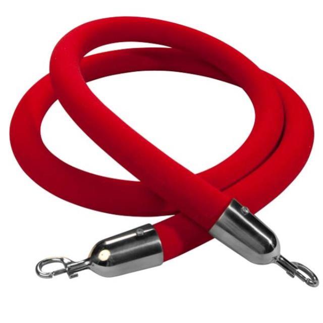 VELOUR ROPE RED WITH CHROME HOOK Rental Corvallis OR, Rent VELOUR ROPE RED WITH CHROME HOOK in