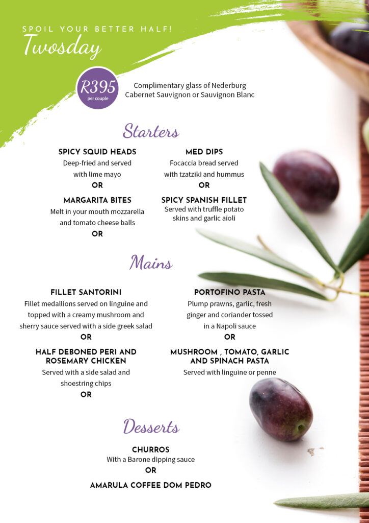 Olive & Oil Hillcrest ⋆ Specials ZA