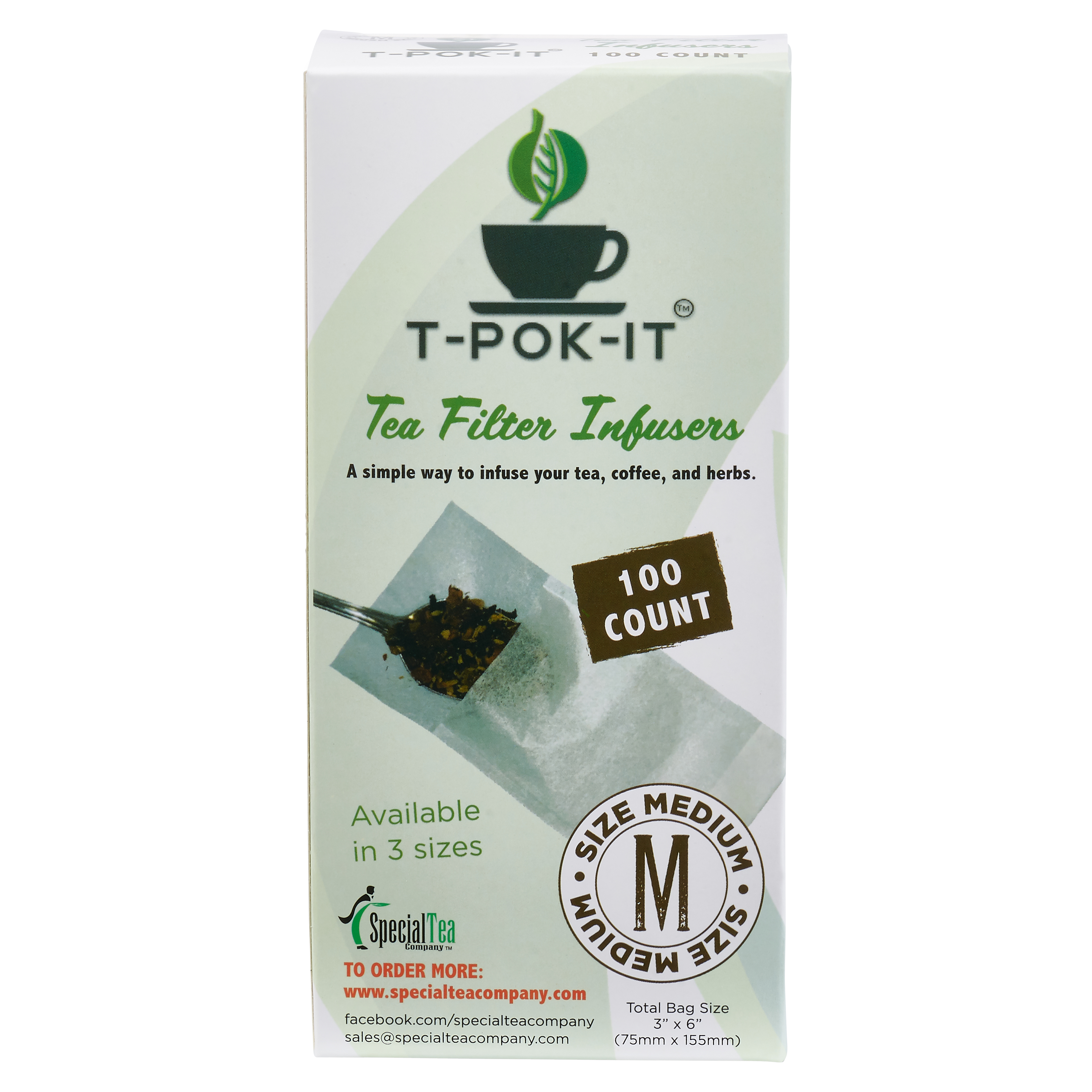 Empty Tea Bags for Loose Leaf Tea and Herbs 3” x 6” (200 count
