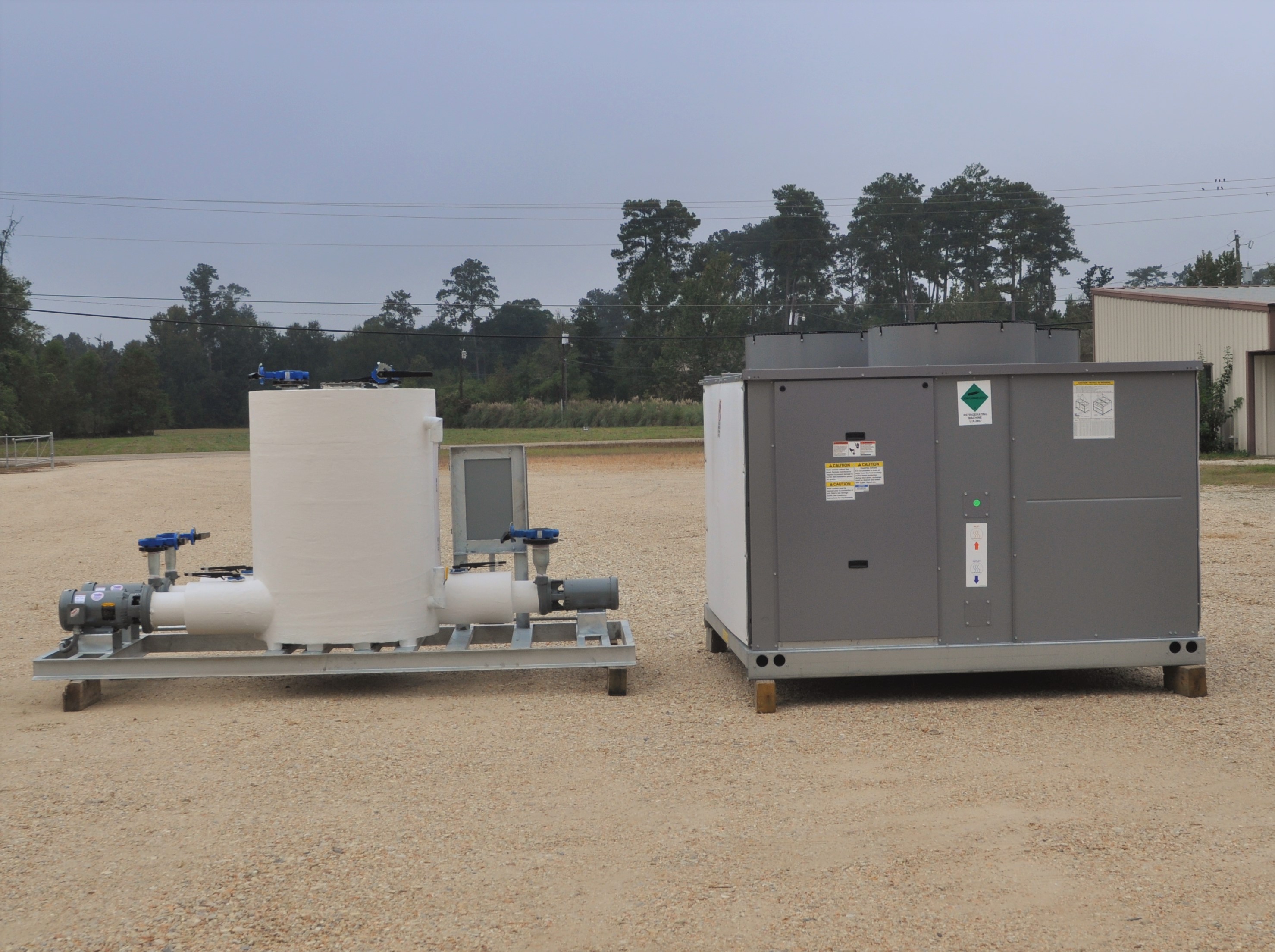 New 40 ton Trane with pump skid Specialty Refrigeration & Equipment