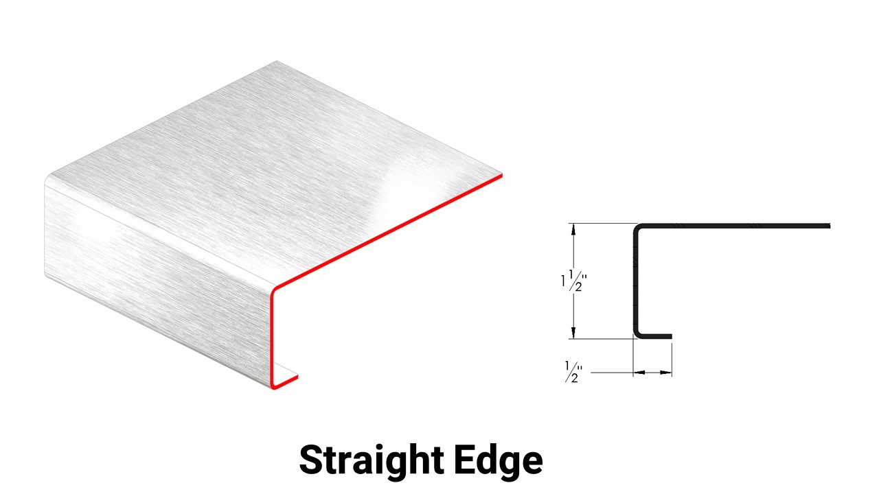 Edge Profile Options for Stainless Steel