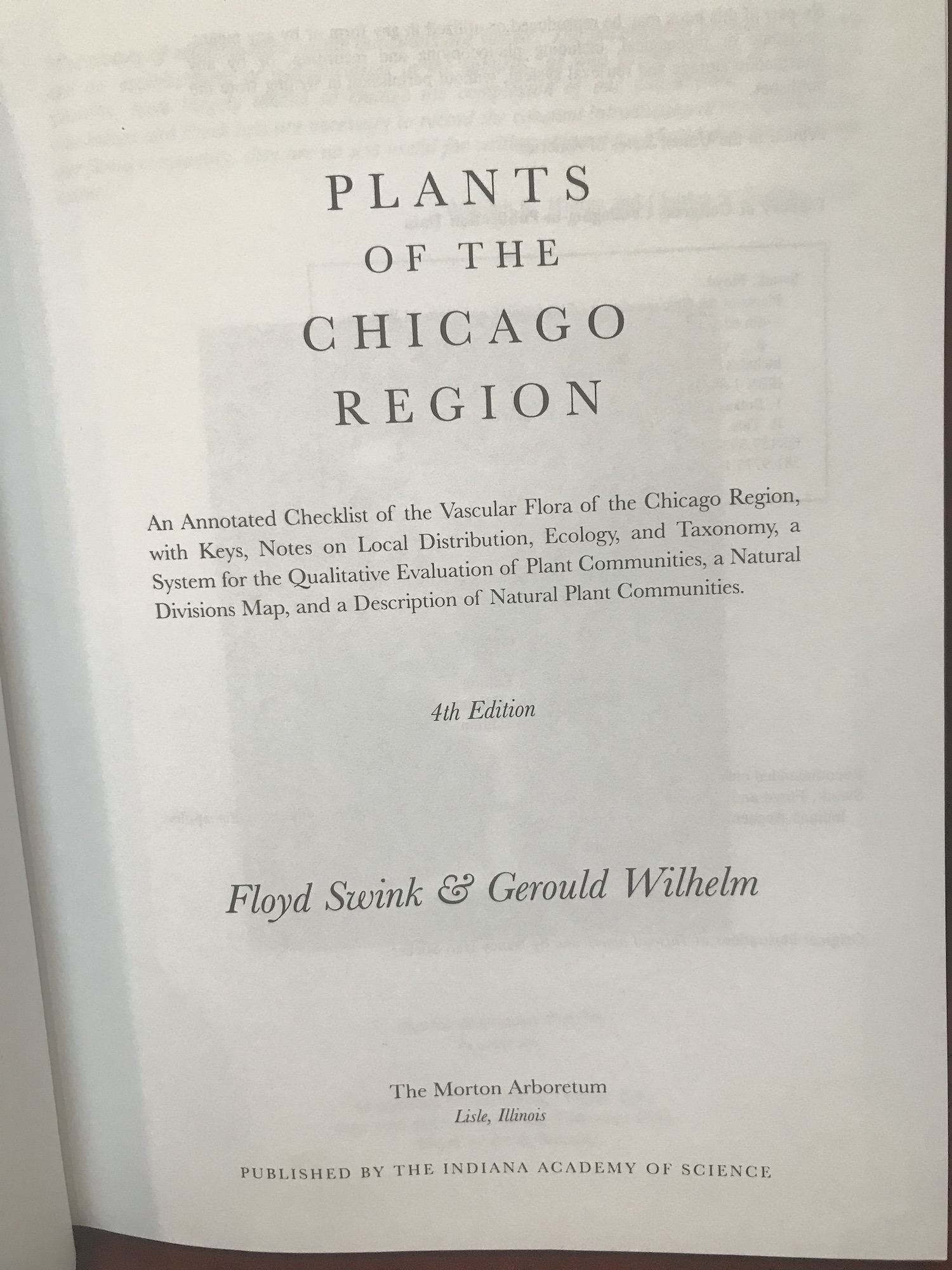 Plants of the Chicago Region (4th ed. 1994) Special Vegetation