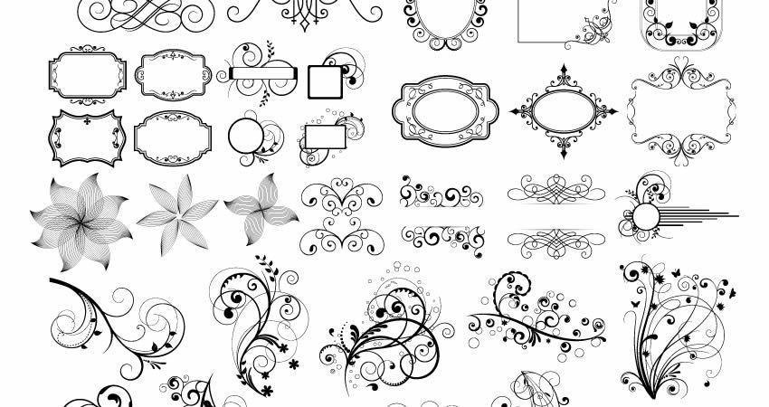 25 Free Ornaments, Frames & Borders Vector Templates