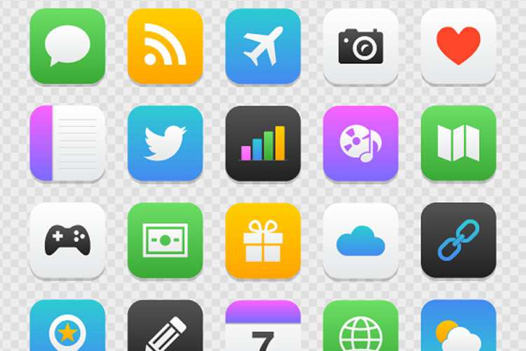 Freebie Mobile App Icon Set for Illustrator &