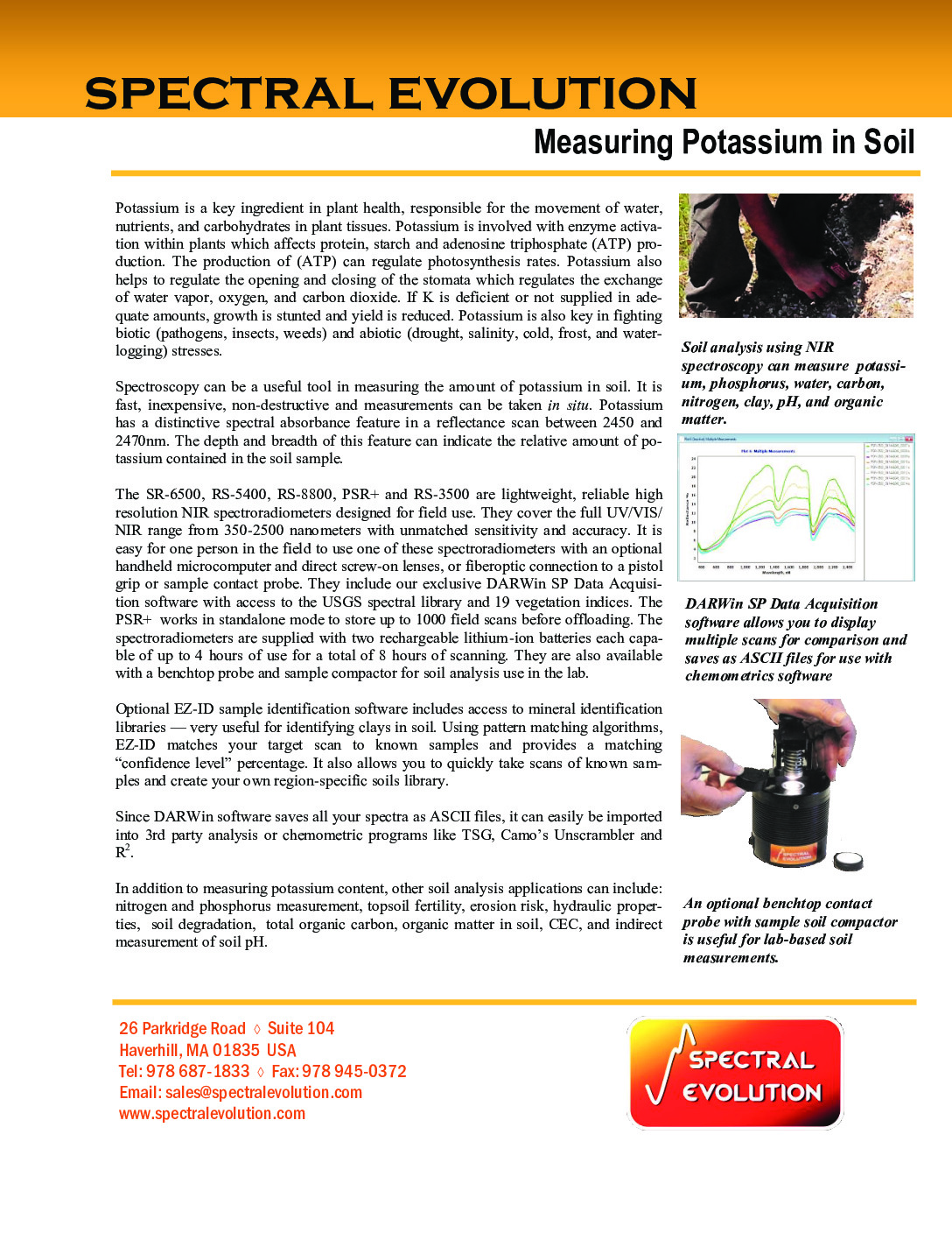 Measuring Potassium in Soil Spectral Evolution