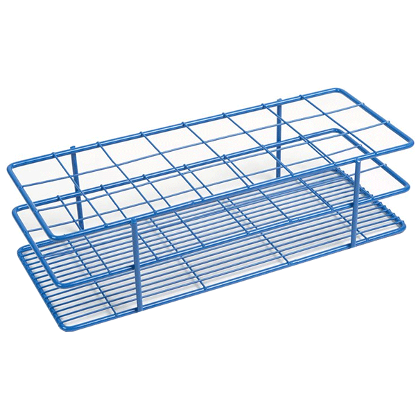 Heathrow Coated Wire Tube Rack 3540mm 3x8 Format, Blue 120771 Lab