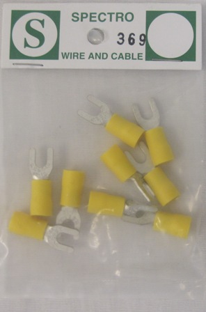 Bag of 9 pcs. 12-10 gauge #8 spade terminal