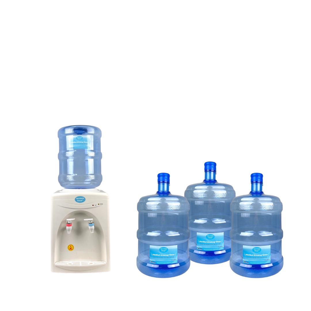 Combo Package Table Top Water Dispenser Spectrum Clear