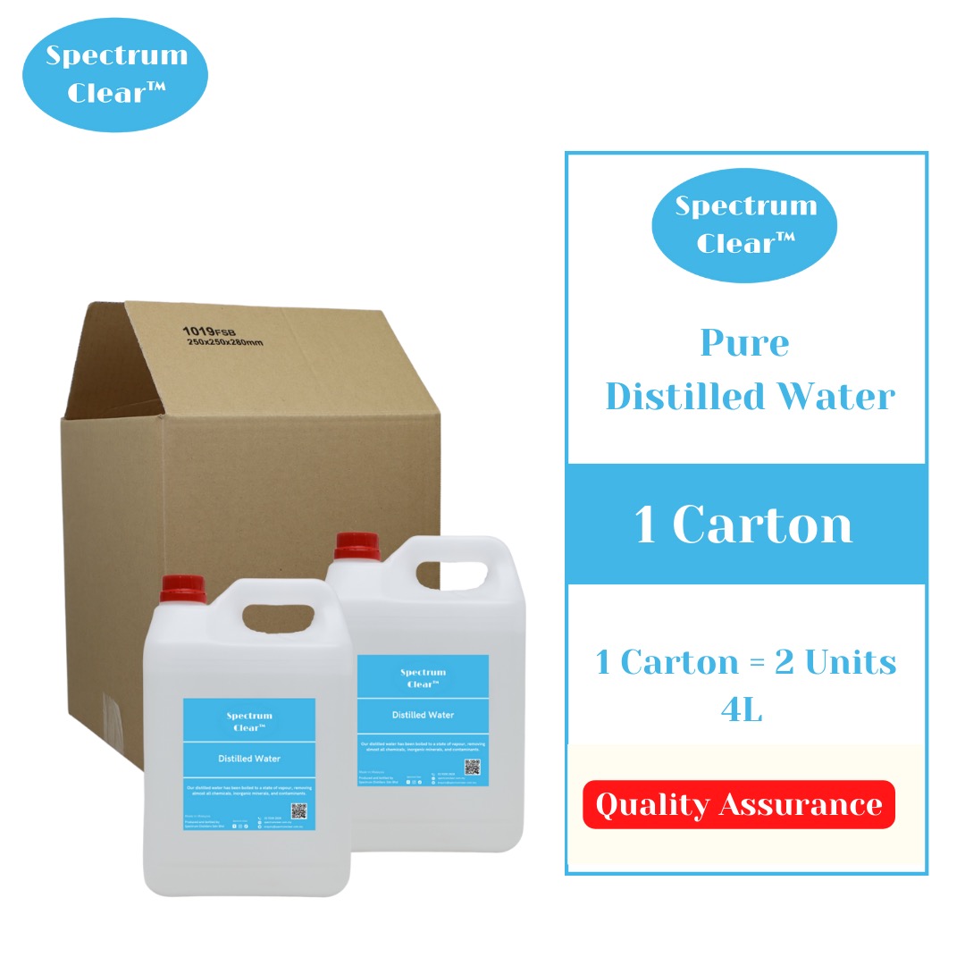 1 Carton Distilled Water 4L Lab Grade