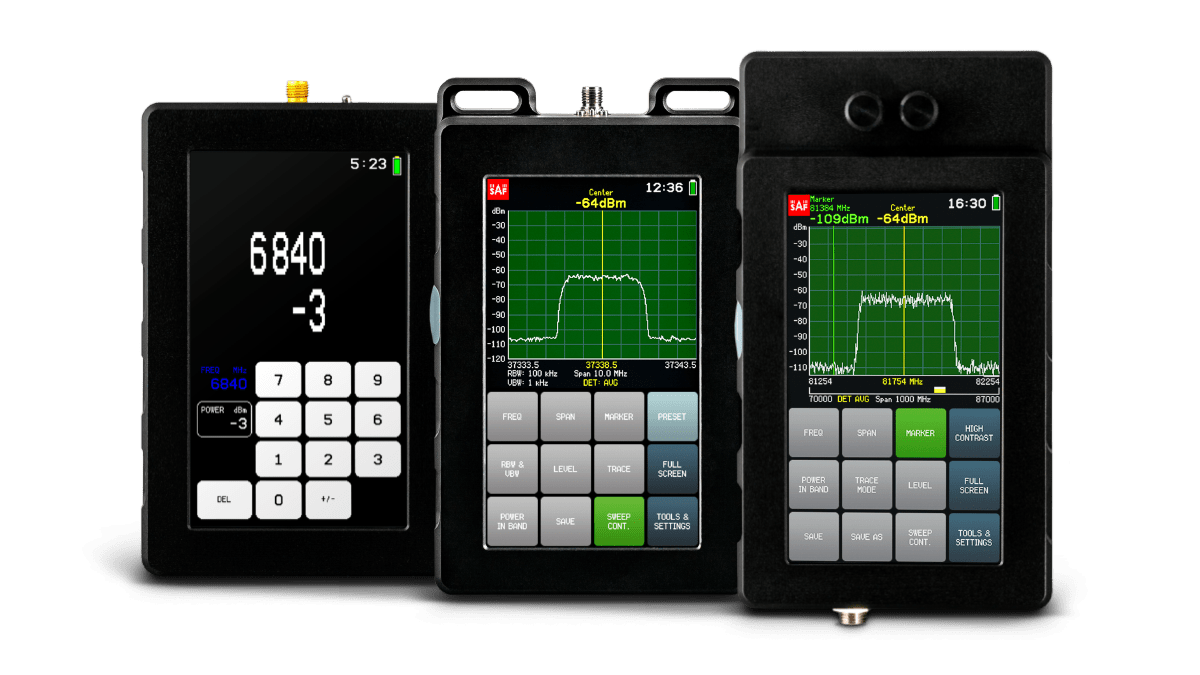 Handheld spectrum analyzer for professionals 10 MHz 87 GHz