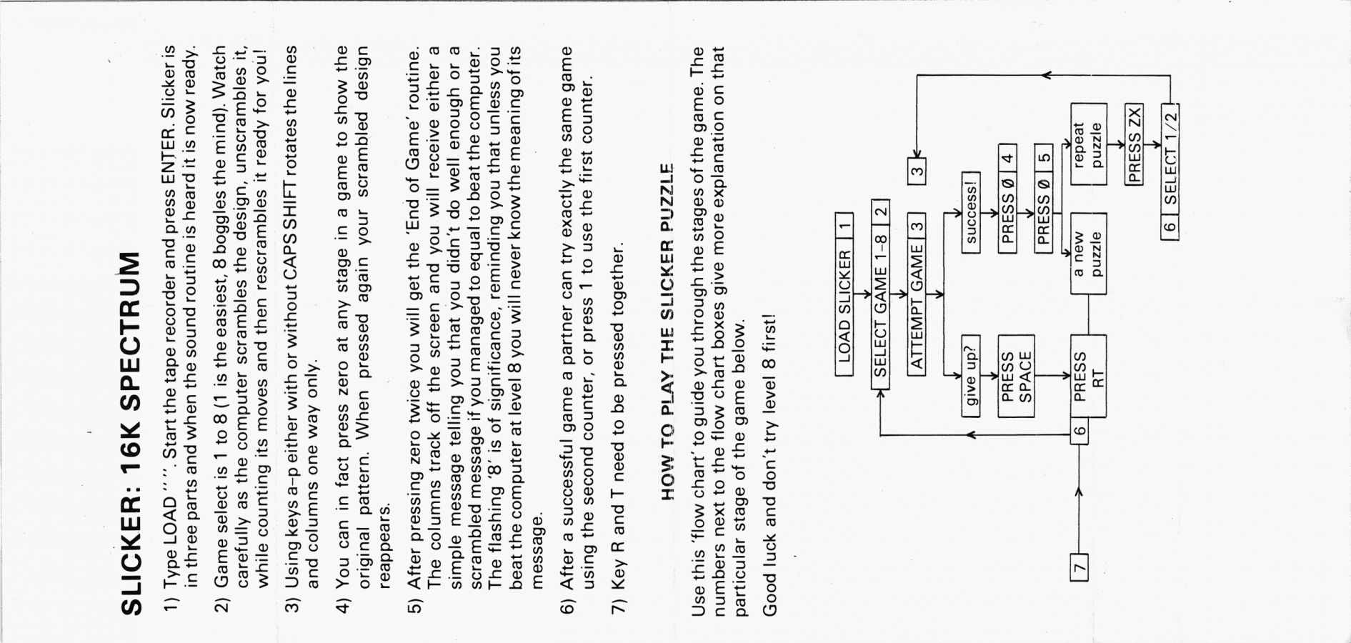 Slicker Puzzle at Spectrum Computing Sinclair ZX Spectrum games, software and hardware