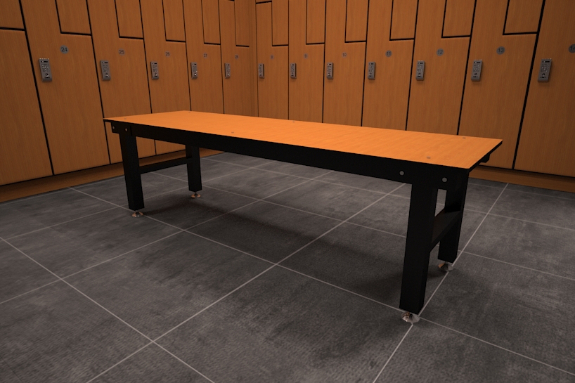 H Frame Bench Spectrum Phenolic Lockers
