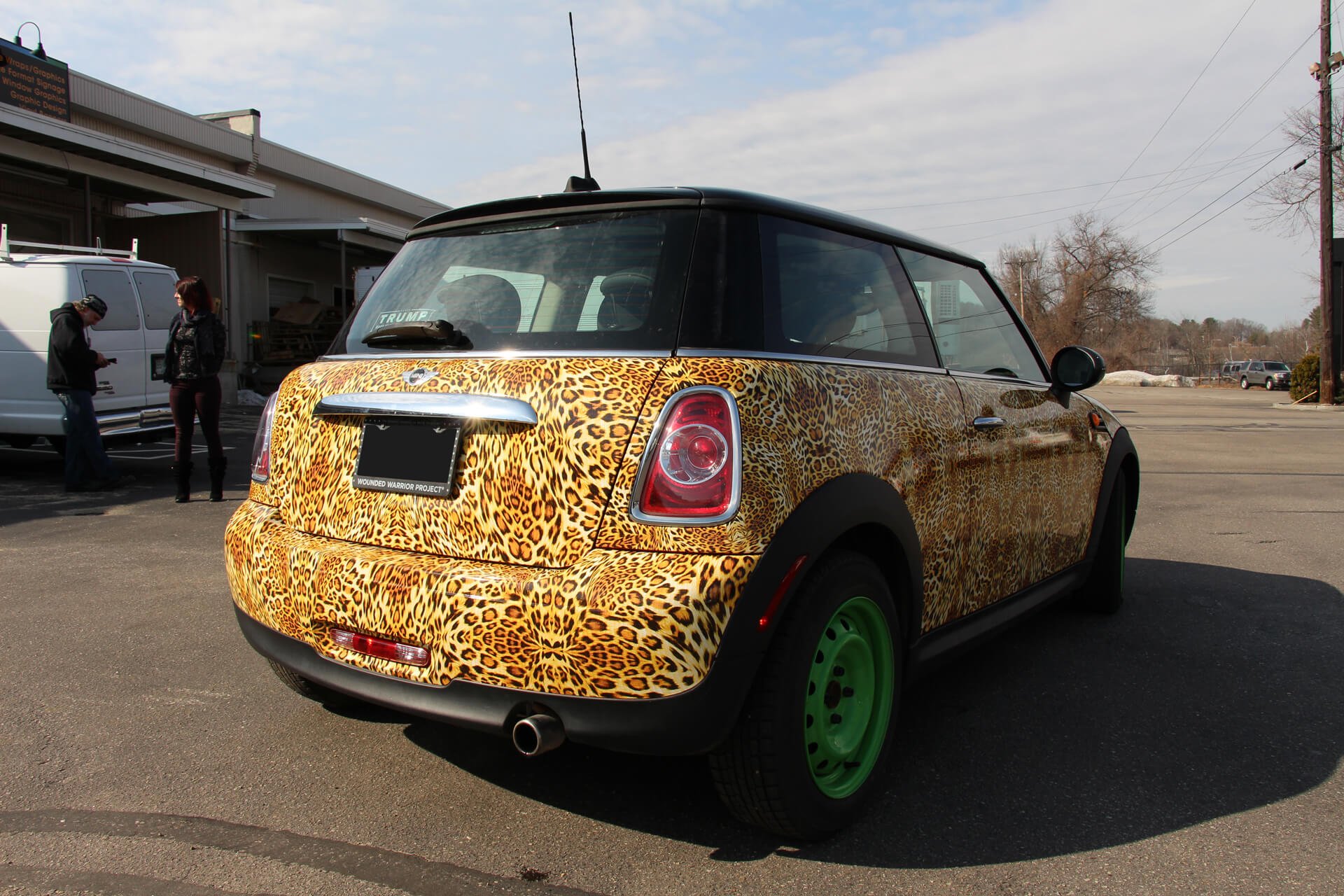 Mini Cooper Leopard Print Car Wrap Spectrum Signs & Graphics
