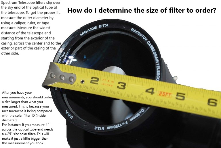 How do I determine the size of filter to order?