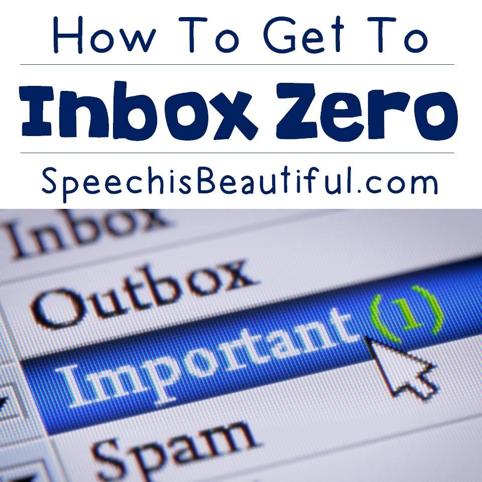 How to Get to Inbox Zero for Teachers and Speech Paths! Speech is