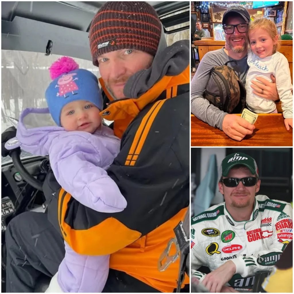 Dale Earnhardt Jr. in a heartwarming moment with his daughter Nicole