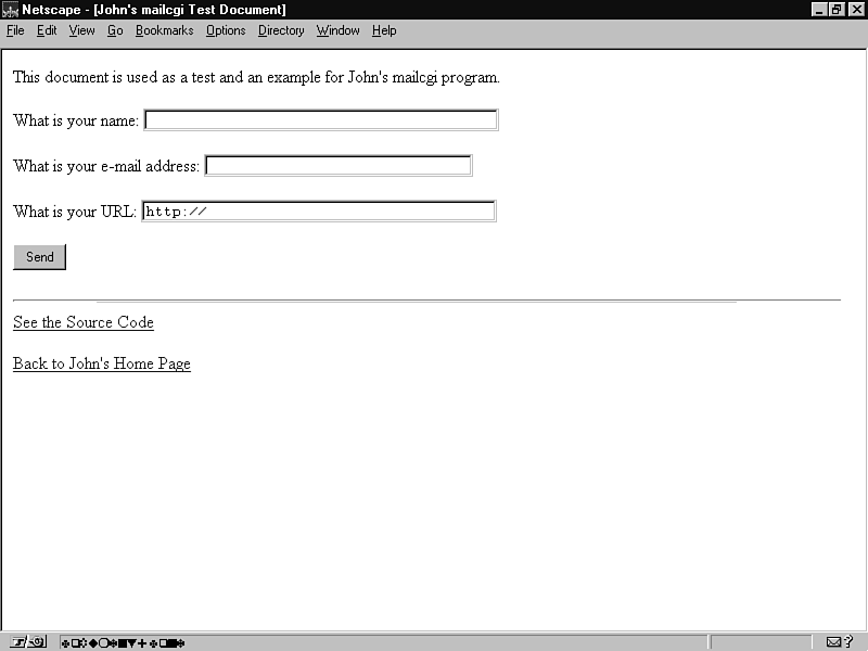 Chapter 6 Examples of Simple CGI Scripts